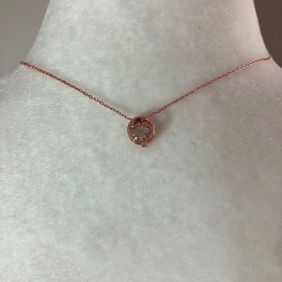CATE & CHLOE Zara 18k Rose Gold Plated Crystal Pendant Chain Necklace - Picture 9 of 9